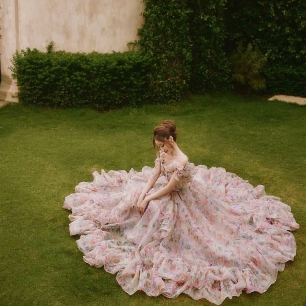 Floral Ruffle Ball Gown - Picture 5 of 6